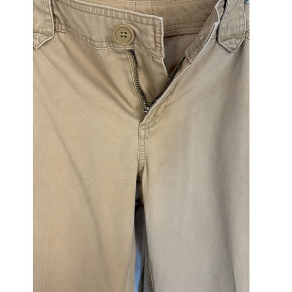 Gap Women's Sz 8R 100% Cotton Straight Leg Utility Flap Pocket Khaki Pants #0403 - Picture 2 of 11